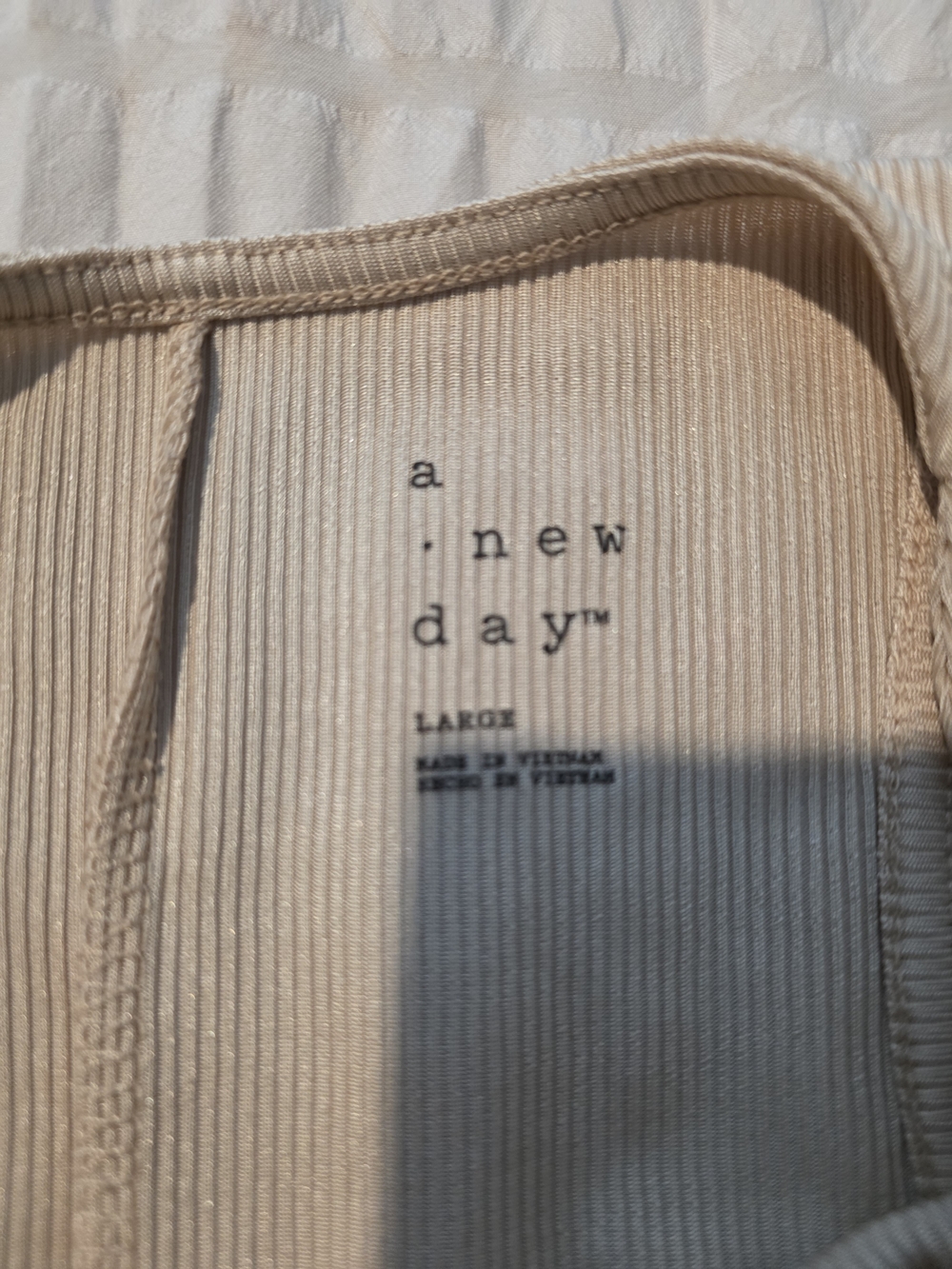 Target Beige Ribbed Tank Top - Picture 4 of 5
